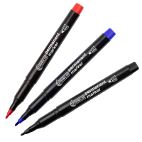 123tinta Rotulador permanente negro/rojo/azul (1 mm) 301193