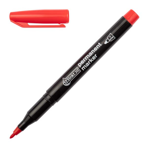 123tinta Rotulador permanente rojo (1 mm) 300884 - 1