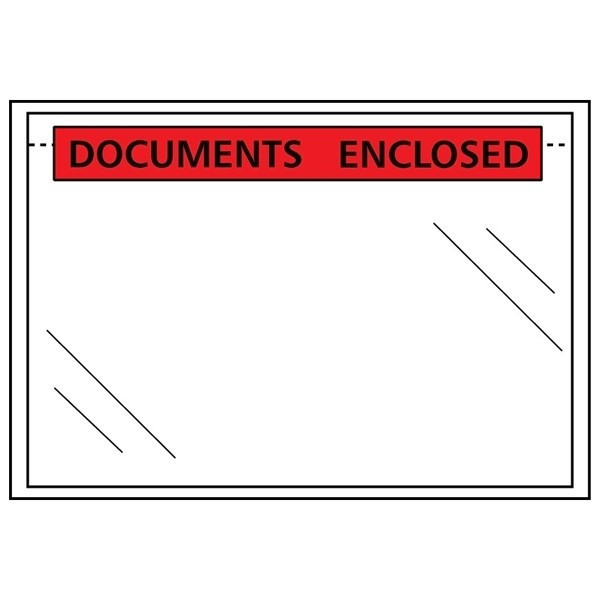 123tinta Sobre portadocumentos "Documents Enclosed" 165 x 122 mm - A6 autoadhesivo | Pack 100 uds 302756 - 3