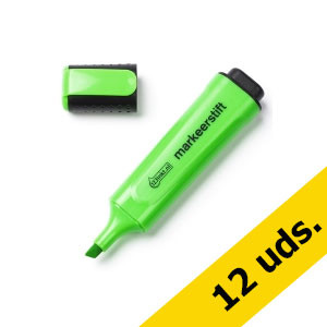 123tinta Subrayador verde punta biselada | Pack 12 uds 300390 - 1