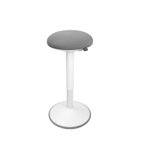 123tinta Taburete redondo ergonómico con resorte de gas, color blanco (47 cm - 64 cm) 390053