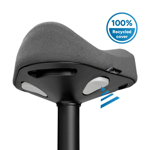 123tinta Taburete triangular ergonómico con resorte de gas, color negro (48 cm - 65 cm) 390048 - 5