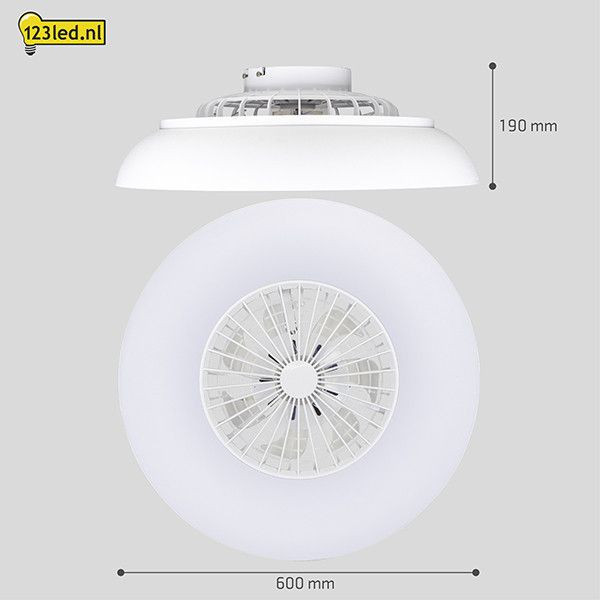 123tinta Ventilador de Techo Blanco con Lámpara LED Ø 60 cm - 54W | RGB+2700-6500K LDR02469 - 8