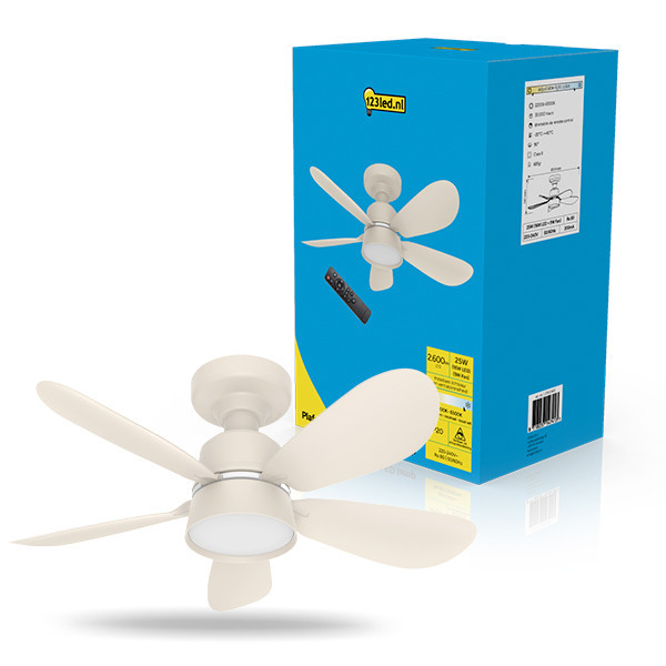 123tinta Ventilador de techo con lámpara LED Ø 53 cm 2200-6500K Color arena 25W LDR02465 - 1