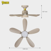 123tinta Ventilador de techo con lámpara LED Ø 53 cm 2200-6500K Color arena 25W LDR02465 - 7