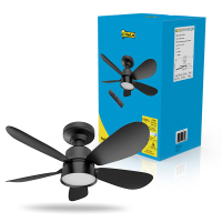 123tinta Ventilador de techo con lámpara LED Ø 53 cm 2200-6500K Negro 25W LDR02464