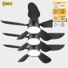 123tinta Ventilador de techo con lámpara LED Ø 53 cm 2200-6500K Negro 25W LDR02464 - 4