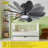 123tinta Ventilador de techo con lámpara LED Ø 53 cm 2200-6500K Negro 25W LDR02464 - 5