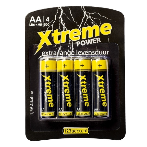 123tinta Xtreme Power AA/LR06/MN1500 Pilas Alcalinas (4 unidades) 110-802589C LR6P4B/10C MN1500C ADR00006 - 1