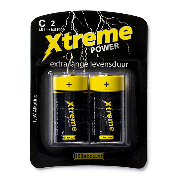 123tinta Xtreme Power C/LR14/MN1400 Pilas Alcalinas (2 unidades) 110-802626C LR14P2B/10C MN1400C ADR00043 - 1