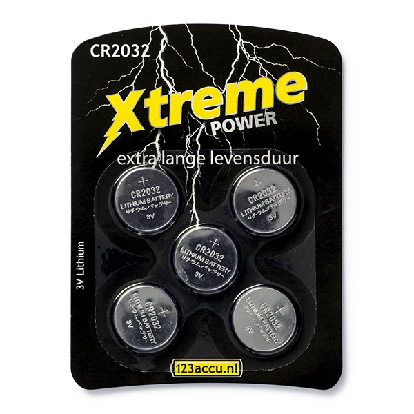 123tinta Xtreme Power CR2032 Pilas botón de litio (5 unidades) 150-803432C ADR00046C BR2032C CR2032/01BC GPCR2032C ADR00046 - 1