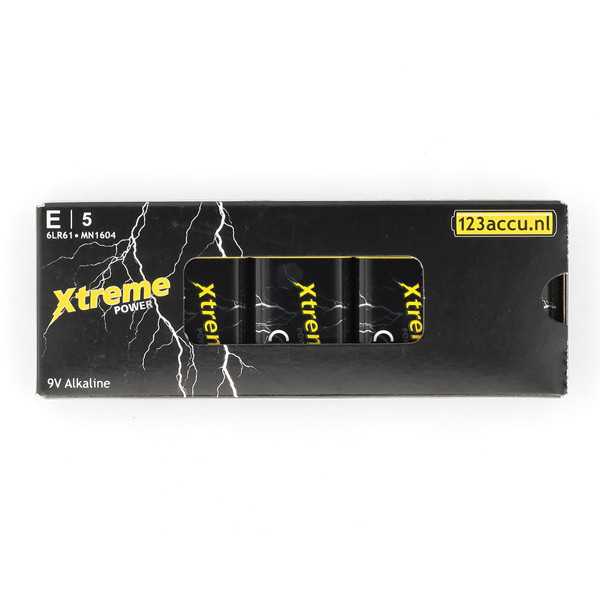 123tinta Xtreme Power E/9V/6LR61 Pila Alcalina (5 unidades) ADR00047 - 1