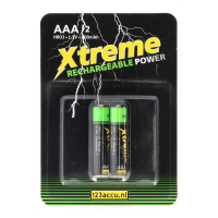 123tinta Xtreme Power pilas recargables AAA/HR03 Ni-MH (2 unidades) ADR00082
