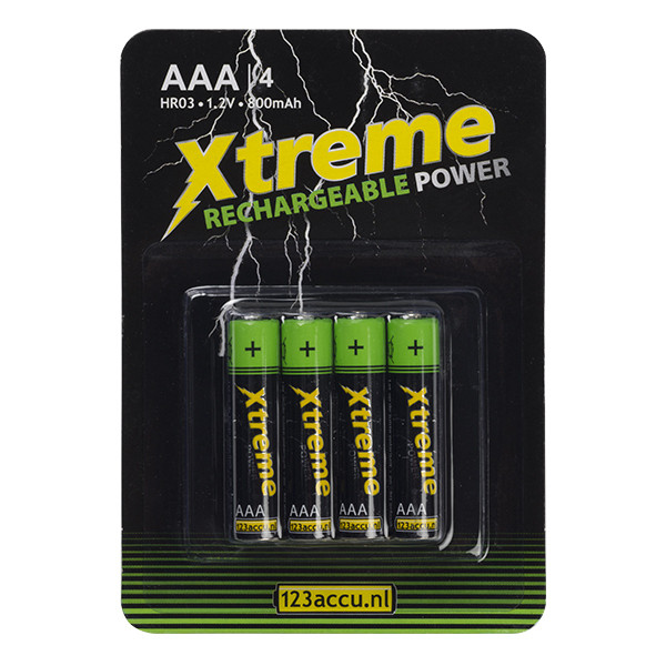123tinta Xtreme Power pilas recargables AAA/HR03 Ni-MH (4 unidades) AAA HR03 ADR00064 - 1