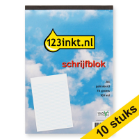 123tinta bloc de notas A4 rayado 70 gramos 100 hojas | Pack 10 uds