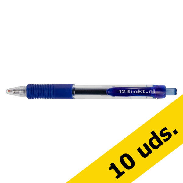 123tinta bolígrafo gel azul | Pack 10 uds 301166 - 1