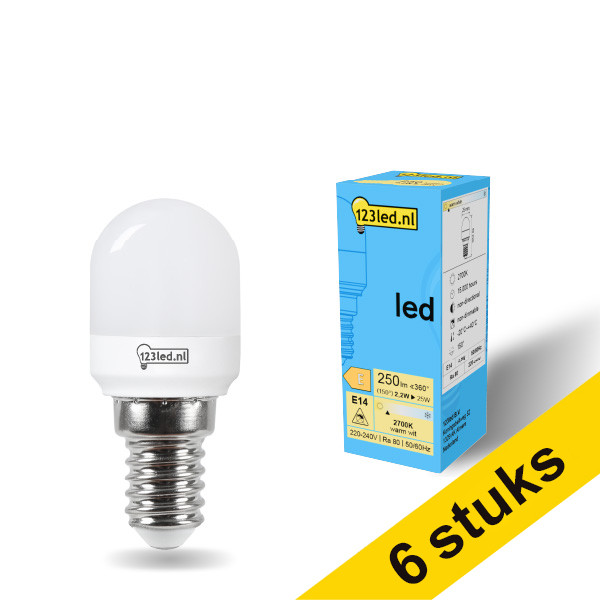 123tinta bombilla LED E14 T25 mate 2.2 W (25 W) | Pack 6 uds LDR01925 - 1