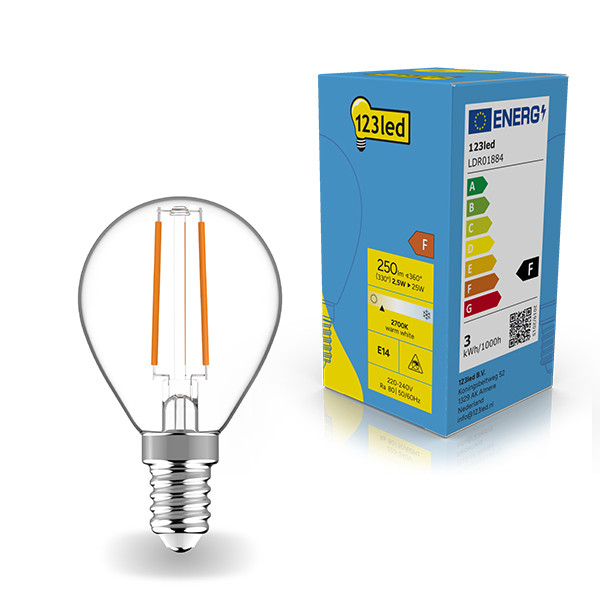 123tinta bombilla LED E14 filamento 2,5 W (25 W) LDR01884 - 1