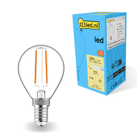 123tinta bombilla LED E14 filamento regulable en forma de bola 2700 K (2,5 W) LDR01892