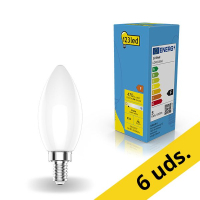 123tinta bombilla LED E14 filamento regulable mate 4,5 W (40 W) | Pack 6 uds