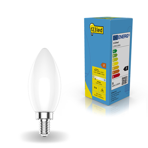 123tinta bombilla LED E14 filamento regulable mate 4,5 W (40 W) LDR01866 - 1