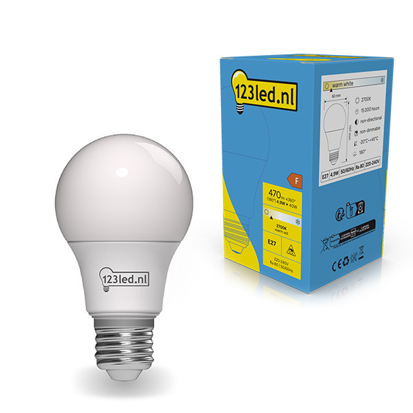 123tinta bombilla LED E27 acabado mate 4,5W (40W) LDR01760 - 1