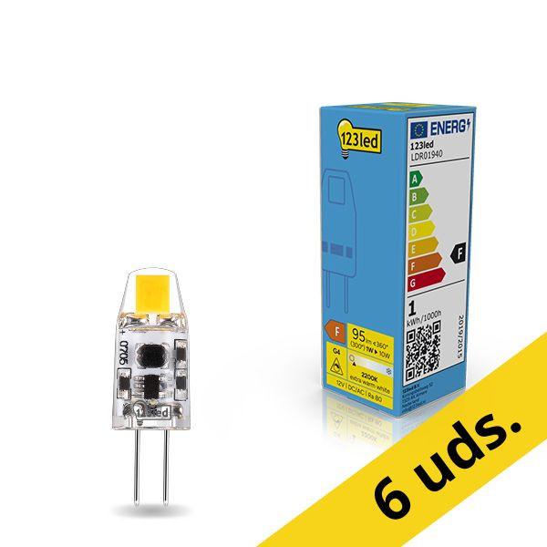 123tinta bombilla LED G4 regulable de 1W (10W) | Pack 6 uds LDR01941 - 1