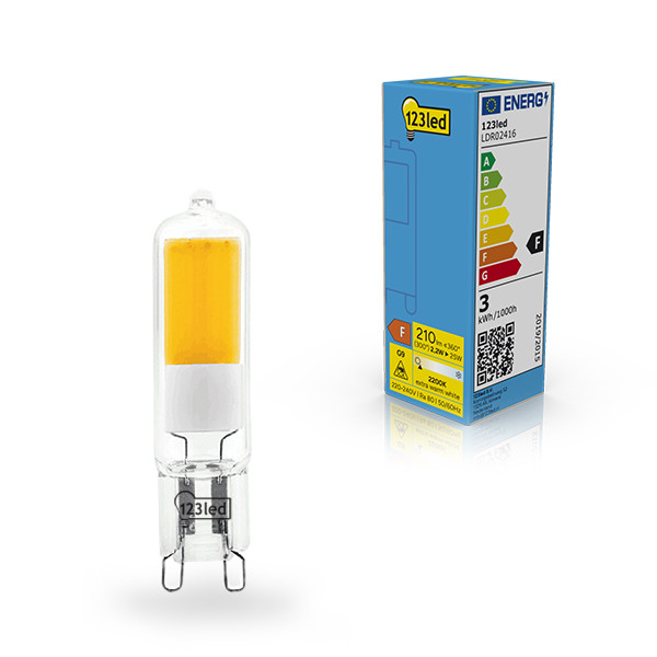 123tinta bombilla LED G9 COB transparente 2200K de 2.2W (25W) LDR02416 - 1