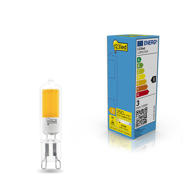 123tinta bombilla LED G9 transparente de luz cálida 2.2 W (25 W) LDR01954 - 1