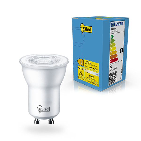 123tinta bombilla LED GU10 MR11 regulable 2700K de 3.2W (35W) LDR02370 - 1