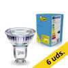 123tinta bombilla LED GU10 cristal 4000K de 3.6W (50W) | Pack 6 uds LDR01723 - 1