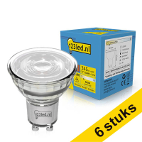 123tinta bombilla LED GU10 regulable 2200K de 3,8W (50W) | Pack 6 uds