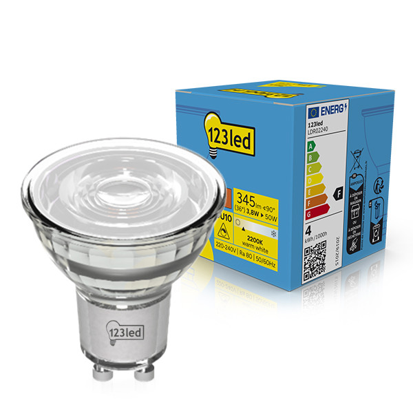 123tinta bombilla LED GU10 regulable 2200K de 3,8W (50W) LDR02240 - 1