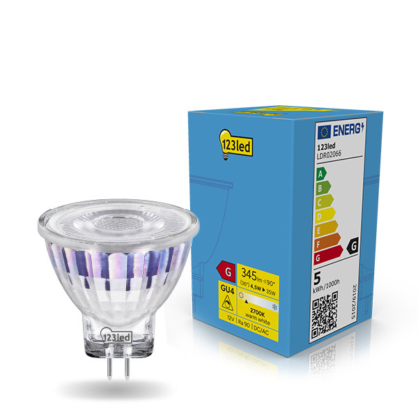 123tinta bombilla LED GU4 regulable 2700K de 4.5 W (35 W) LDR02066 - 1