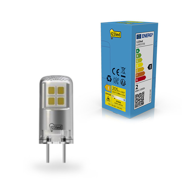 123tinta bombilla LED GY6.35 SMD transparente 2700K de 1.7 W (21 W) LDR02356 - 1