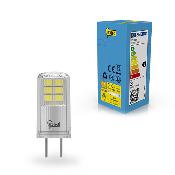 123tinta bombilla LED GY6.35 SMD transparente 2700K de 2.2 W (28 W) LDR02360 - 1