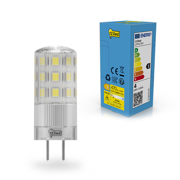 123tinta bombilla LED GY6.35 SMD transparente regulable 2700K de 3.8 W (40 W) LDR02364 - 1