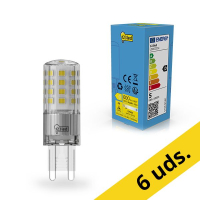 123tinta bombilla LED SMD G9 transparente 2700K regulable de 4.4W (48W) | Pack 6 uds