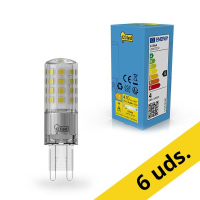 123tinta bombilla LED SMD G9 transparente 2700K regulable de 4W (40W) | Pack 6 uds