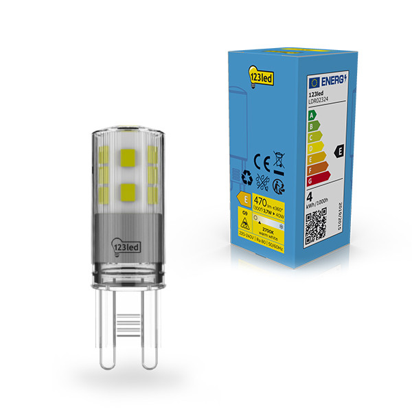 123tinta bombilla LED SMD G9 transparente de luz cálida de 3.7W (40W) LDR02324 - 1