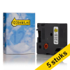 123tinta cinta negro sobre blanco de 19 mm compatible con Dymo S0720830 / 45803 | Pack 5 rollos 653097 - 1