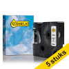 123tinta cinta termorretráctil negro sobre blanco de 6 mm compatible con Dymo S0718260 / 18051 IND Rhino | Pack 5 rollos 653090 - 1
