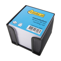 123tinta cubo de notas de malla negra con recambio | Pack 1.000 hojas 390620