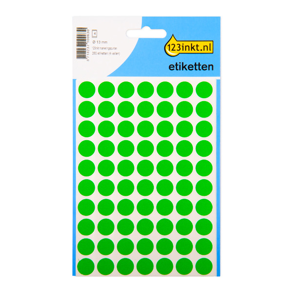123tinta gomets de 13 mm verde (280 etiquetas) 3143C 3149C 301475 - 1