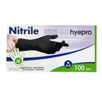 123tinta guantes de nitrilo talla M sin polvo negros (100 unidades)  SDR00443