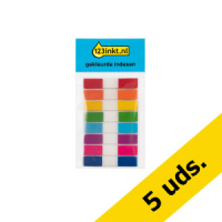 123tinta marcapaginas estrecho surtido 45 x 8 mm (8 x 20 pestañas) | Pack 5 uds