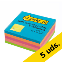 123tinta notas adhesivas mini neon mix 51 x 51 mm | Pack 5 uds