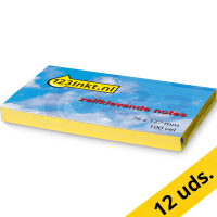 123tinta notas autoadhesivas con rayas amarillas, 76 x 127 mm | Pack 12 uds 300482