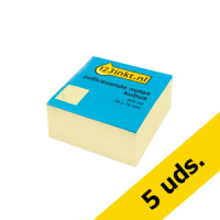 123tinta notas autoadhesivas cubo amarillo 76x76 mm | Pack 5 uds