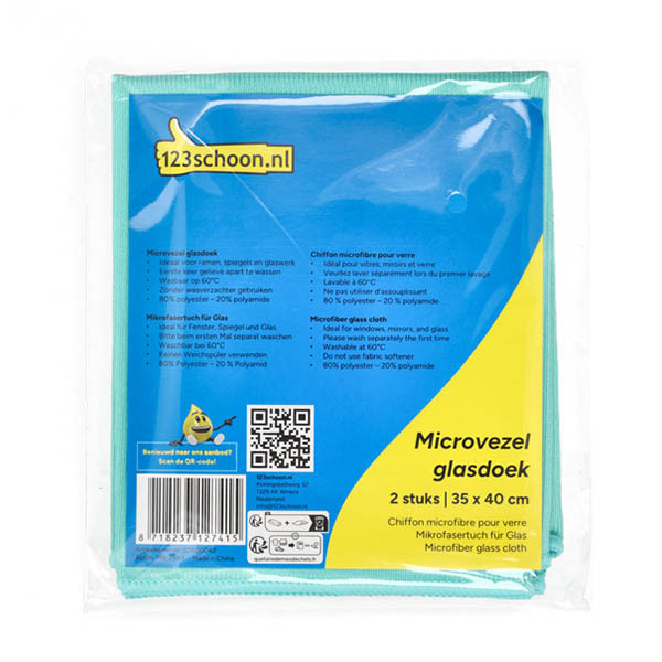 123tinta paño de microfibra para vidrio 35 x 40 cm (2 unidades) SDR00042 - 2